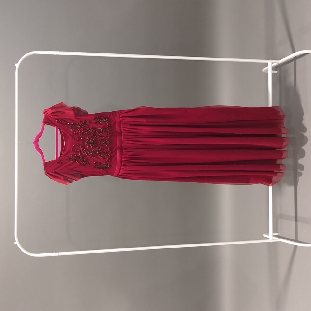 Childrens size 12 red beaded joyfolie dress